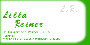 lilla reiner business card